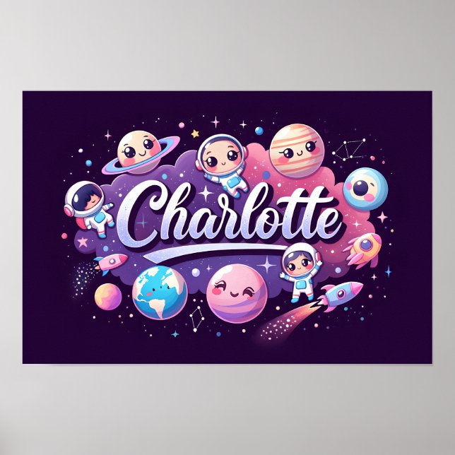 Space Dreams Charlotte Wall Art (Front)
