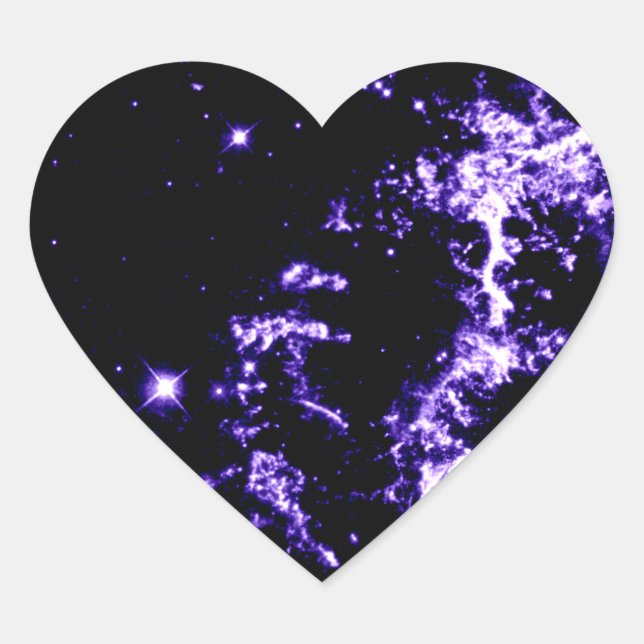 Space Electricity Heart Sticker (Front)