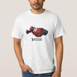 Space Engineers men's t-shirt - red ship