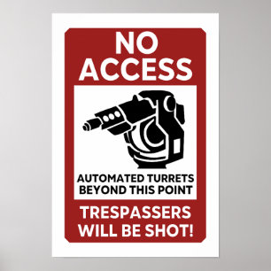 Space Engineers No Access Warning Poster
