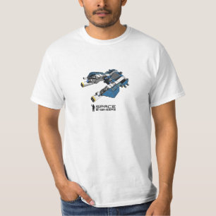 Space Engineers t-shirt - blue small ship