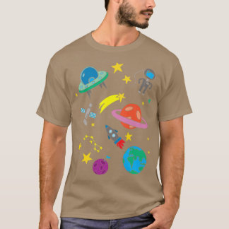 Space Eploration Space Man, Sci Fi Astronaut Boys T-Shirt