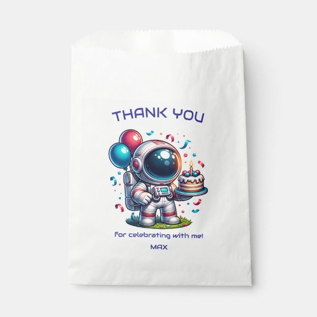  Space Explorer Astronaut Birthday Favor Bag (Front)
