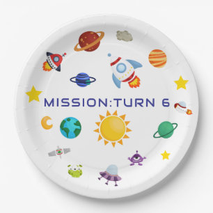 Space Explorer Astronaut Birthday Paper Plates