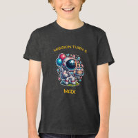 Space Explorer Astronaut Birthday T-Shirt Boy