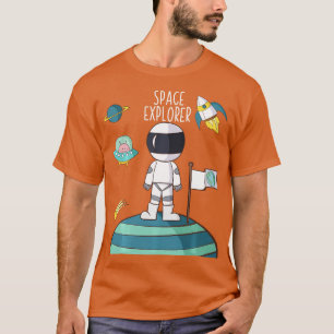 Space Explorer Exploration Gift Inspire Kids Boys T-Shirt