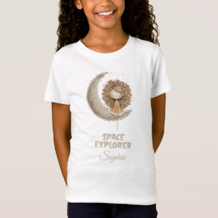 Space Explorer Fairy Moon Personalised Custom Name T-Shirt