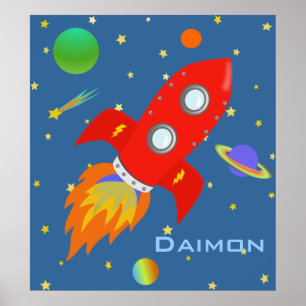 Space Explorer Personalised Poster