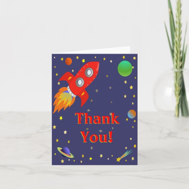 Space Explorer Thank You Card (Front)