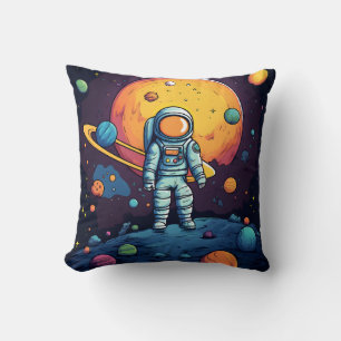 Space Explorer Throw Pillow