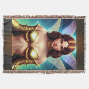Space Fairy Of The Golden Age by Xzendor7 Throw Blanket