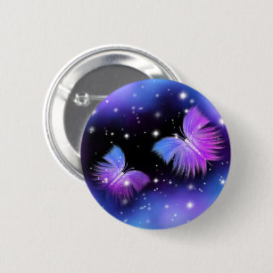 Space Fantasy Butterflies Cosmic 6 Cm Round Badge