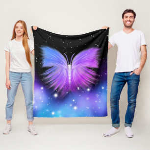 Space Fantasy Butterfly Cosmic Fleece Blanket