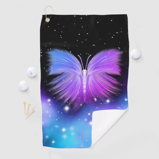Space Fantasy Butterfly Cosmic Golf Towel (InSitu)