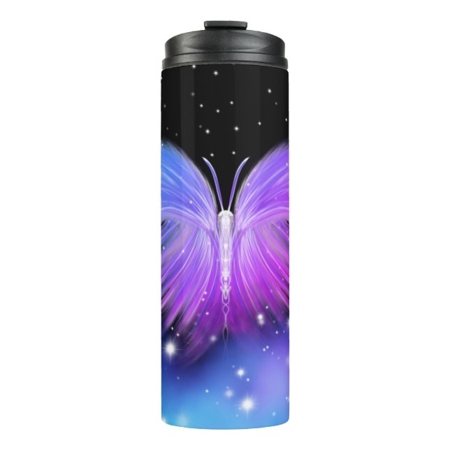 Space Fantasy Butterfly Cosmic Thermal Tumbler (Front)