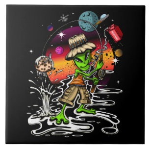 Space Fisherman Tile