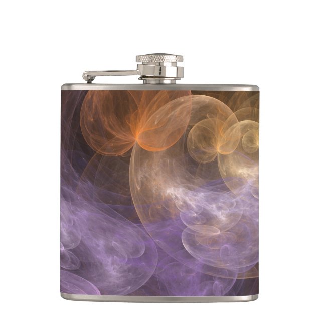 Space Flowers Hip Flask (Front)