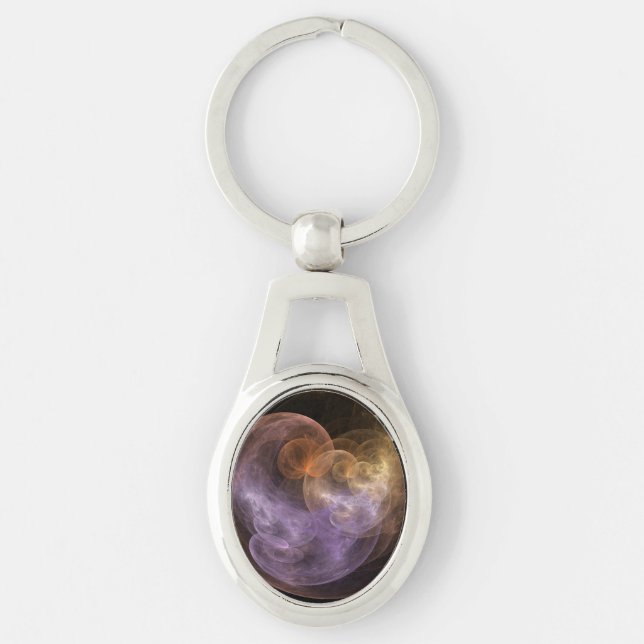 Space Flowers Key Ring (Front)