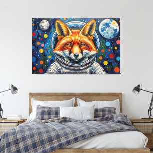 SPACE FOXES 5 CANVAS PRINT