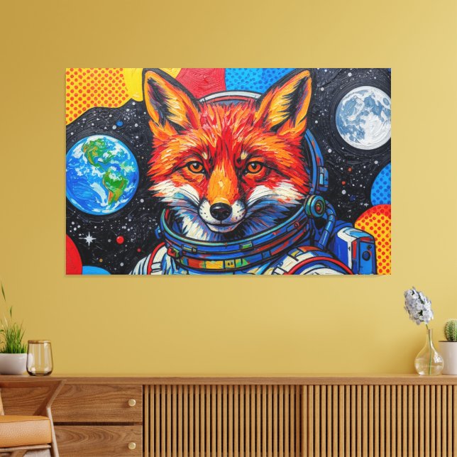 SPACE FOXES  CANVAS PRINT (Insitu(LivingRoom))