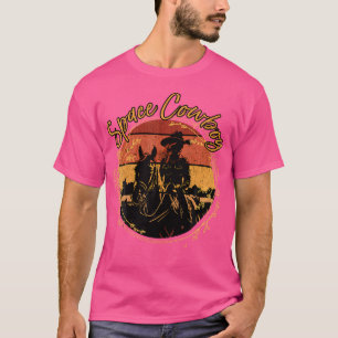 Space Funny Cowboy Western Horse Riding Cowgirl T-Shirt