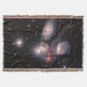 Space Galaxies Stephan's Quintet 5 Deep Field Throw Blanket