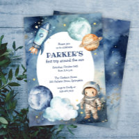 Space Galaxy First Trip Around the Sun Birthday