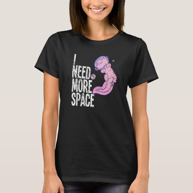 Space Galaxy Flying Axolotl Spacesuit Salamander S T-Shirt (Front)