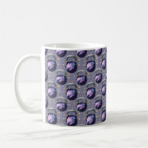 Space Galaxy Kettlebell Coffee Mug