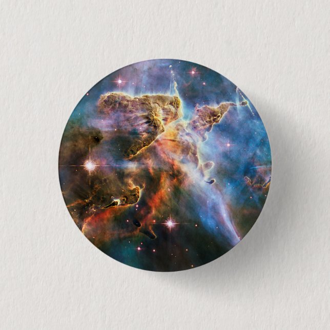 Space galaxy nebula. Universe stars Hubble NASA 3 Cm Round Badge (Front)
