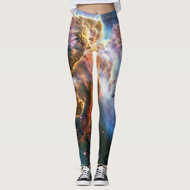 Space galaxy nebula. Universe stars. Hubble NASA Leggings (Front)