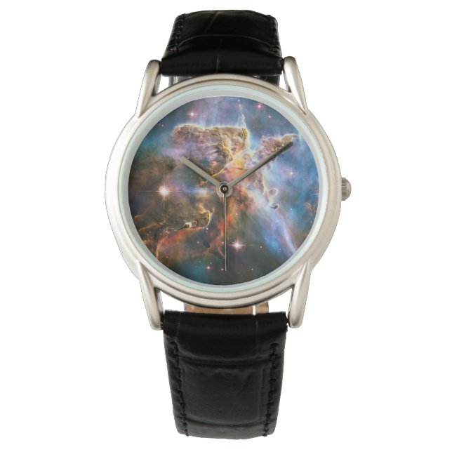 Space galaxy nebula. Universe stars. Hubble NASA Watch (Front)