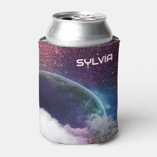Space Galaxy Planet | Personalised Can Cooler (Can Front)