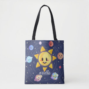 Space Galaxy Planets Tote Bag