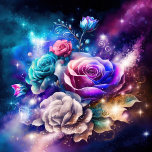 Space Galaxy Roses Jigsaw Puzzle<br><div class="desc">Space Galaxy Roses Jigsaw Puzzle. A beautiful portrait of colourful roses in a space.  High definition image</div>