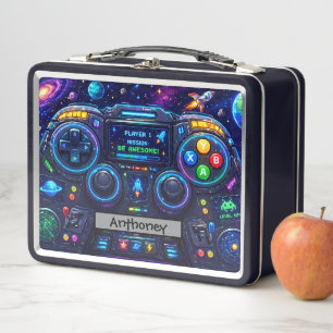 Space Game Controller Galaxy Control Panel  Metal Lunch Box