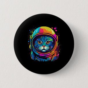 Space Gifts Cat Mum Cat Dad Men Women Kids Astrona 6 Cm Round Badge