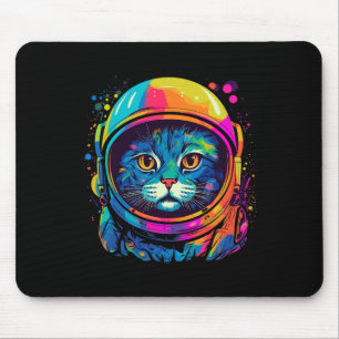 Space Gifts Cat Mum Cat Dad Men Women Kids Astrona Mouse Pad
