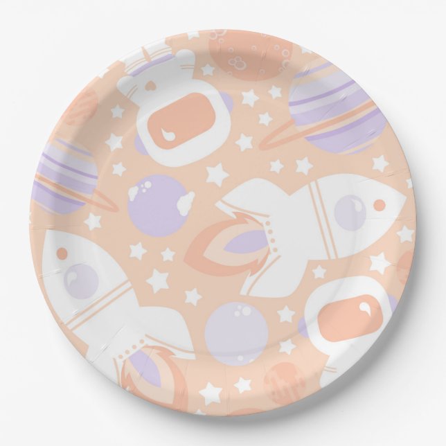 Space Girls Party Plates (Front)