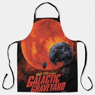 Space Graveyard Skull Halloween Galaxy of Horrors Apron