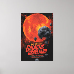 Space Graveyard Skull Halloween Galaxy of Horrors Canvas Print