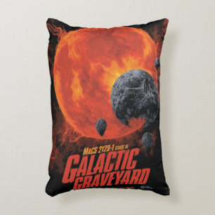 Space Graveyard Skull Halloween Galaxy of Horrors Decorative Cushion
