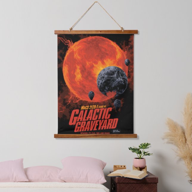 Space Graveyard Skull Halloween Galaxy of Horrors Hanging Tapestry (Bedroom)