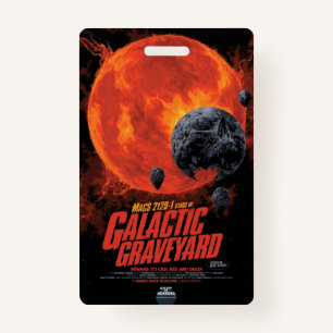 Space Graveyard Skull Halloween Galaxy of Horrors ID Badge