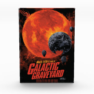 Space Graveyard Skull Halloween Galaxy of Horrors Photo Block