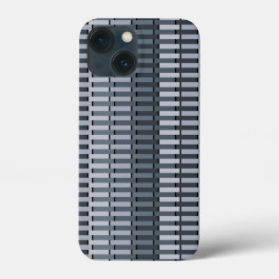 Space Grey Contemporary Stripe Pattern iPhone 13 Mini Case