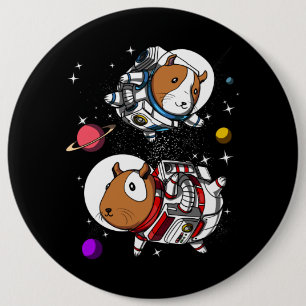 Space Guinea Pigs Astronauts Cosmic Cavy Pet 6 Cm Round Badge