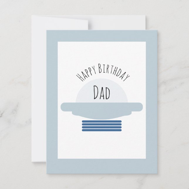 Space Happy Birthday Dad Father Grandpa  Card (Front)