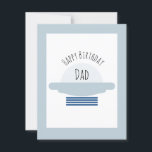 Space Happy Birthday Dad Father Grandpa  Card<br><div class="desc">Birthday Card with Space ship Theme Happy Birthday Greeting</div>