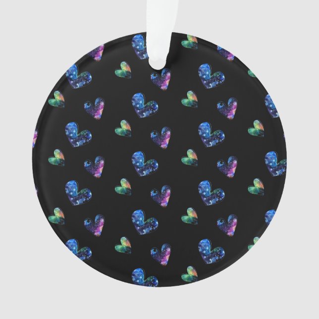 Space Hearts Ornament (Front)